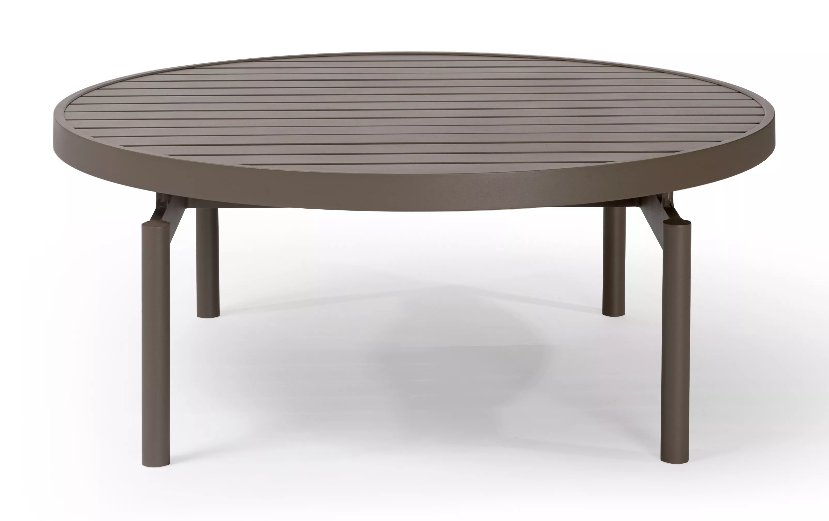 Mesa de Centro Pilotis Redonda Tampo em Alumínio - Alta
