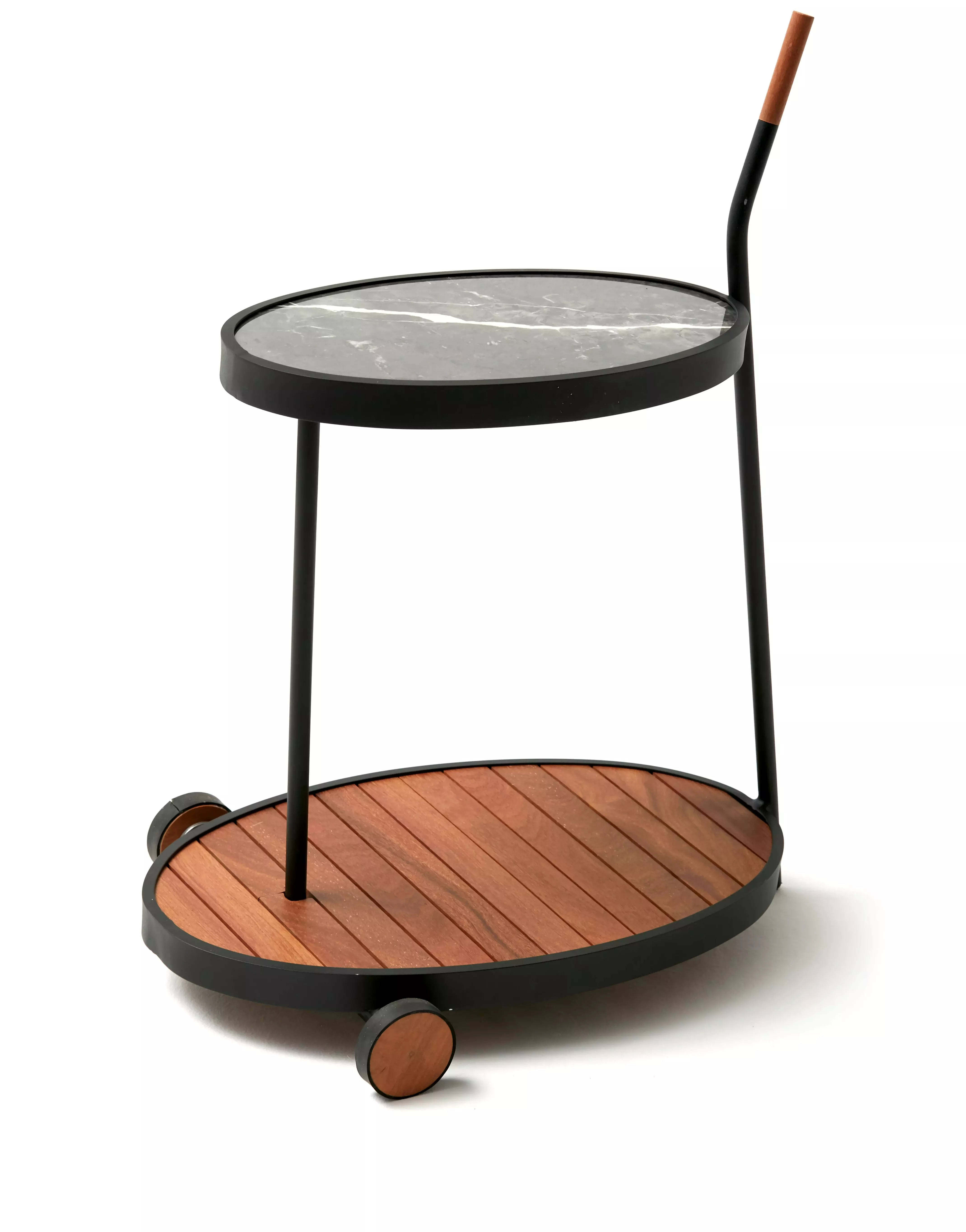 Carrinho Bar Lira (Tampo Em Porcelanato e Base Em Madeira)